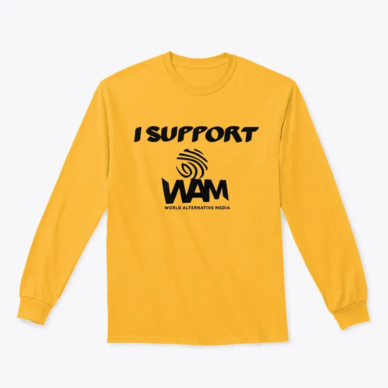 I Support WAM Black Lettering